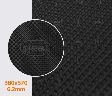 052 bissell черная резина набоечная, р. 380*570*6.2 мм