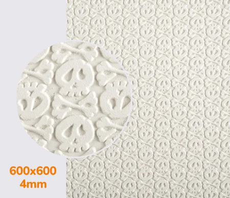 Гума каучукова FAVOR - SKULLS, р. 600*600*4мм, кол. білий