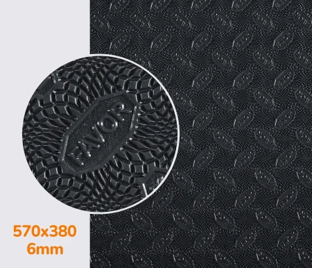 Резина набоечная FAVOR, р. 570*380*6мм, цв. темно-серый dark grey