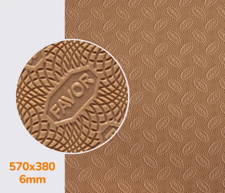 Резина набоечная FAVOR, р. 570*380*6мм, цв. бежевый (13) beige