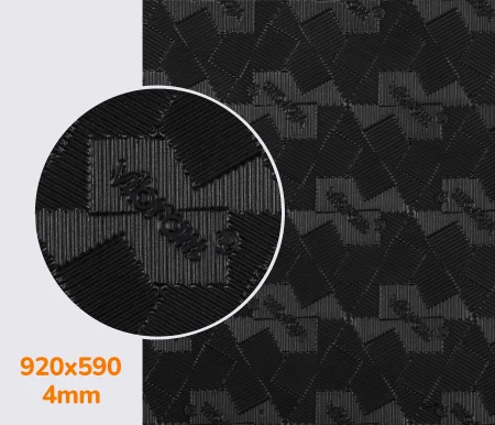 FEATHER (7180), кол.чорний (AA), т. 4мм еластична гума для підошв Vibram