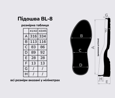 Підошва BL-8 (BISSELL), кол. чорний