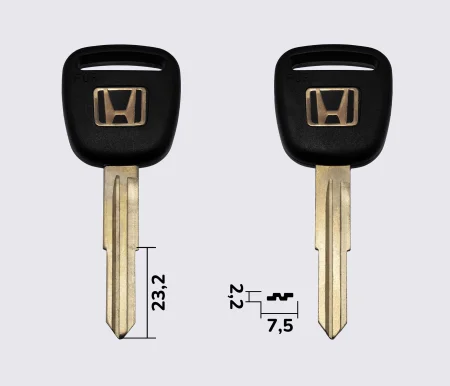 HONDA - HON65 (лого золото) заготовка ключей