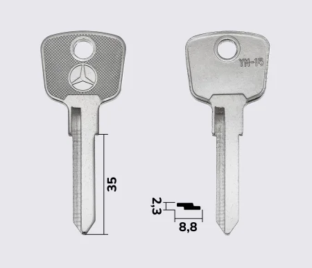 Заготовка ключа MERCEDES YM15