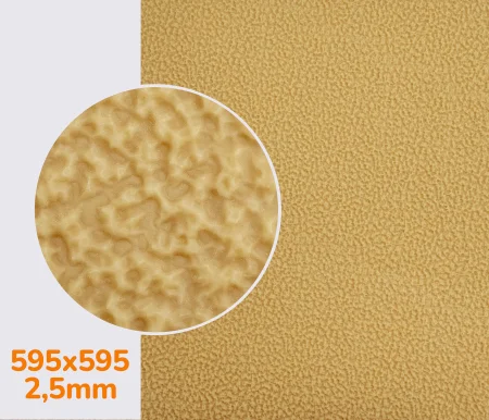 Резина подметочная каучуковая PURE (Китай), р. 595*595*2.5 мм, цв. бежевый