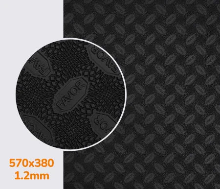 Гумова профілактика FAVOR, р. 570*380*1.2 мм, кол. чорний black