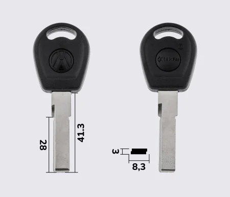 Volkswagen - HU66 VAG, арт. D-048 Заготовка ключей