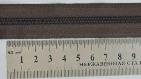 Блискавка брючна/меблева метражна №3, кол. коричневий, 360 м