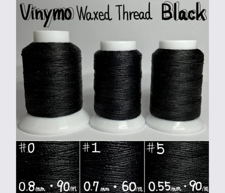 Вощеная нить Vinymo 0,55мм черная №5 (90м)