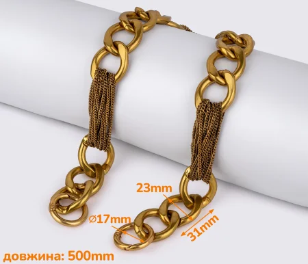 Цепочка (ручка) для сумки, клатча 50см. цв. латунь (88-240)