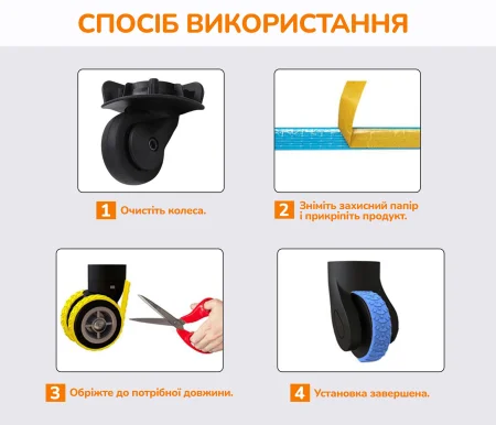 Силиконовая лента для колес чемодана 19,5 см, СЧ-006