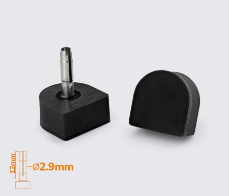 CASALI 2.9 мм DOUBLE LAYER, INFLEX р. 14мм, кол. чорний поліуретанові набійки на штирі