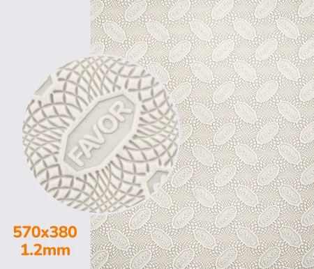 Резина подмёточная FAVOR, р. 570*380*1.2мм, цв. белый (2) white