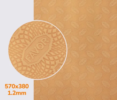Резина подмёточная FAVOR, р. 570*380*1.2мм, цв. Tendon