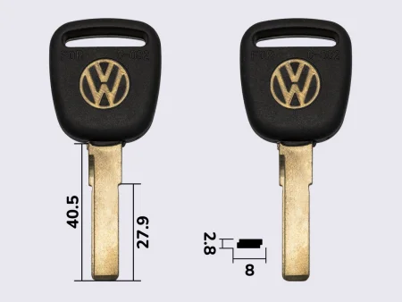 VOLKSWAGEN C-082 (лого золото) заготовка ключа