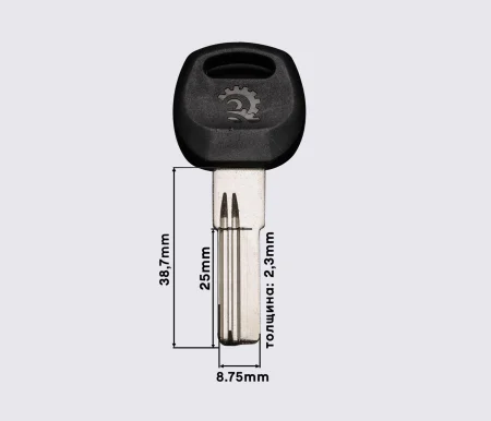 Заготовки ключів SANJIN 25mm, латунь, з пластиковою ручкою