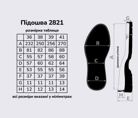 Підошва для взуття JB 2821 TR, кол. чорний