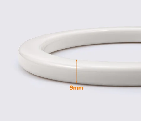 Пластиковые ручки для сумок 90мм, круглые цв. белый (GG-326)