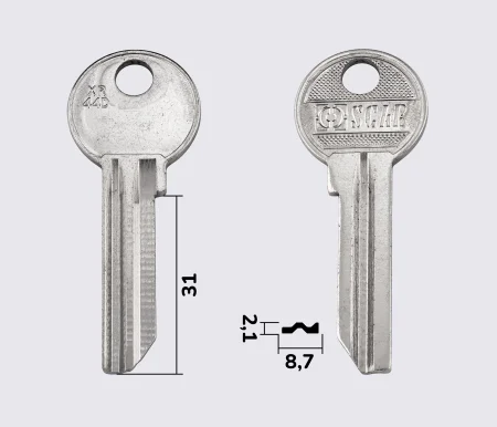 Заготовка ключей TUL-1D (Oscar).