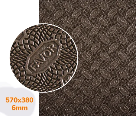Гума набоєчна FAVOR, р. 570*380*6мм, кол. світло-коричневий (6) light brown