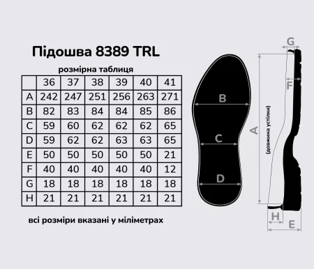 Підошва для взуття TR-8389 кол. чорний 