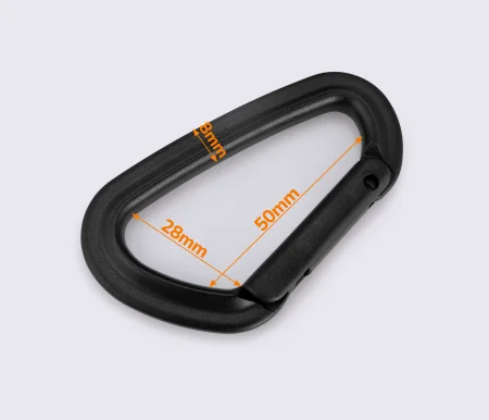 Карабін пластиковий YKK 28мм чорний IN75KJ