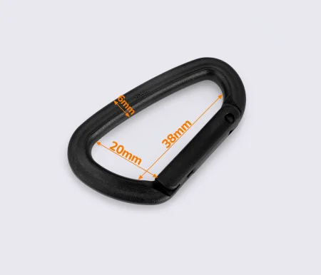 Карабін пластиковий YKK 20мм чорний IN55KJ