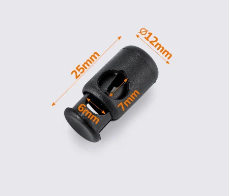 Фиксатор для шнура пластик КАМ K107 цв. Черный