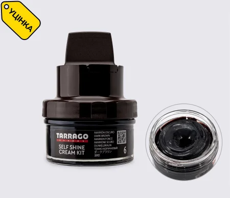 УЦЕНКА - Крем для обуви темно-коричневый Tarrago Self Shine Kit Cream, 50 мл,TCT64 (06)