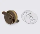Магнитная кнопка наружная для сумки 66-102-18, круглая d18 мм, цв. антик