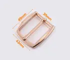 Пряжка з латуні 30мм рожеве золото IT-1420