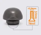 Латунные ножки для сумки, цв. темный никель 50-А448