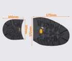 WINTER FASHION (022AG), р. 44, цв.черный набойка + профилактика для подошвы Vibram