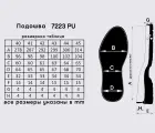 Подошва для обуви PU-7223, цв. чёрный
