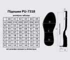 Підошва для взуття PU-7318, кол. чорний