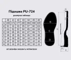 Підошва для взуття PU-724, кол. чорний