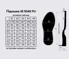 Підошва для взуття JB 5049 PU, кол. чорний