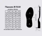 Підошва для взуття JB 5110 PU, кол. чорний