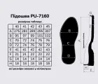Подошва для обуви PU-7160, цв. чёрный