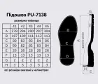 Підошва для взуття PU-7138, кол. чорний