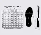 Подошва для обуви PU-7087, цв. чёрный