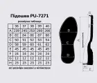 Подошва для обуви PU-7271 черная