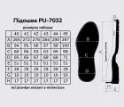 Подошва для обуви PU-7032, цв. чёрный