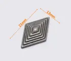 Кончо 13*21мм кол.старе срібло (К-025)