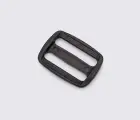 Пряжка перетяжка 25 мм двухщелевая пластиковая черная РП/2-2510