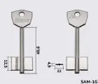 5ACM1 Silca (САМ-2) заготовка ключа бородкова