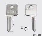 DM63 Silca заготовка ключа англійський профіль