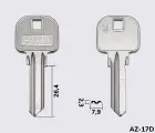 AZ10 Silca заготовка ключа англійський профіль