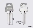 HAK3 Silca заготовка ключа англійський профіль