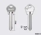 HAK6 Silca заготовка ключа англійський профіль